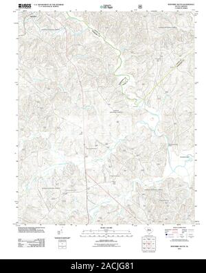 Carte TOPO USGS Caroline du Sud SC Whitmire Sud 20110818 Restauration TM Banque D'Images