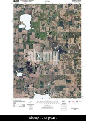 Carte de l'USGS TOPO Dakota du Sud MN Hendricks 20100924 Restauration TM Banque D'Images