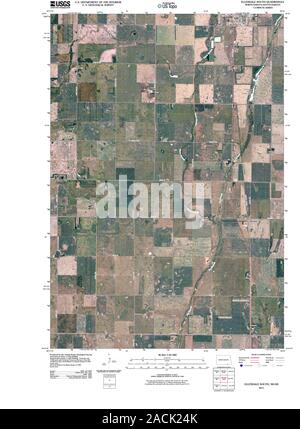 Carte TOPO USGS ND DAKOTA DU SUD SUD Ellendale 20110318 Restauration TM Banque D'Images