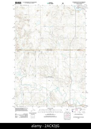 Carte de l'USGS TOPO Dakota du Sud ND Hettinger Sud 20120626 Restauration TM Banque D'Images