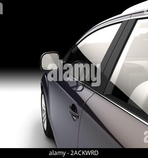 Vue dynamique de la voiture moderne de la porte conducteur Banque D'Images