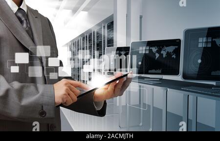 Salle informatique de contrôle Banque D'Images