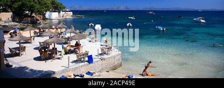 La plage de sable de Puerto de Alcudia, Playa de Muro, Majorque, Baléares, Espagne, Europe Banque D'Images