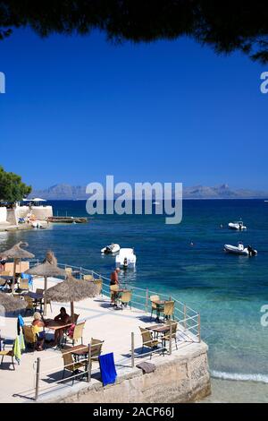 La plage de sable de Puerto de Alcudia, Playa de Muro, Majorque, Baléares, Espagne, Europe Banque D'Images