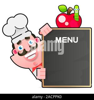 Cartoon Vector Menu Modèles de caractères pour la conception de la page couverture. Ensemble de graphiques vectoriels. Illustration de Vecteur
