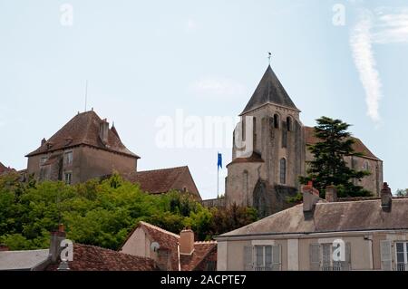 Saint-Genitour église dans le Blanc, Indre (36), Center-Val de Loire, France Banque D'Images