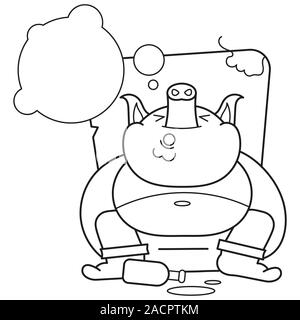 Modèle Abstrait avec coloration de porc sur fond blanc. La conception d'affiches, bannières vecteur. Graphic Vector Art. dessin vectoriel. Personnage de l'animal. Illustration de Vecteur