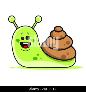 Escargot rigolo dessin enfants Pour votre Web Design Illustration Illustration de Vecteur