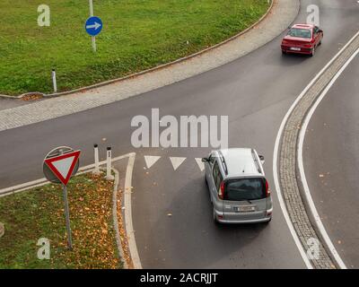 L'Autriche, Linz, ville autoroute Banque D'Images