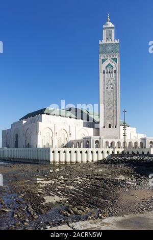 Moschee Hassan II à Casablanca, Maroc Banque D'Images