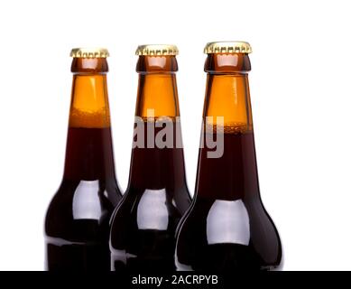 Trois bouteilles de bière Banque D'Images