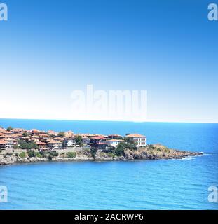 La ville sur la côte de la mer Noire, en Bulgarie. Banque D'Images