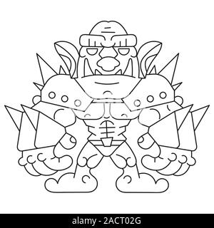 Une caricature d'un Orc en armure musculaire.vector Illustration pour enfants Illustration de Vecteur