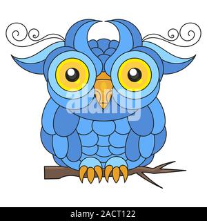 Owl Bird Vector convient pour carte de voeux, affiche ou d'impression sur T-shirt. Illustration de Vecteur