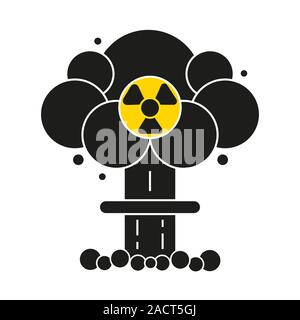 Explosion atomique convient pour poster ou T-shirt. Illustration de Vecteur
