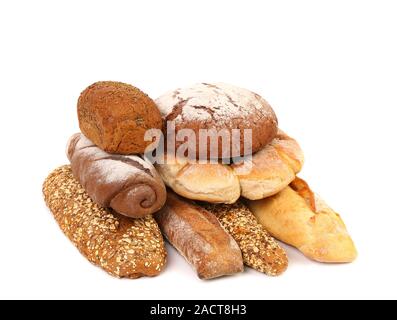 Composition différentes sortes de pain. Banque D'Images