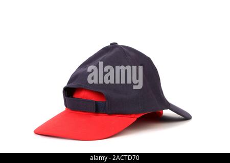 Noir et rouge pour le baseball cap Banque D'Images