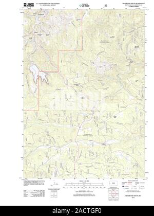 Carte TOPO USGS le Dakota du Sud 20120702 Deadwood SD TM Restauration Banque D'Images