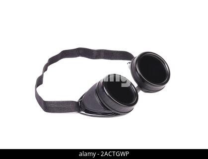 Vue latérale des lunettes de soudure. Banque D'Images