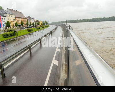 2013 inondation, Mauthausen, Autriche Banque D'Images