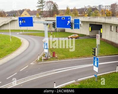 L'Autriche, Linz, ville autoroute Banque D'Images