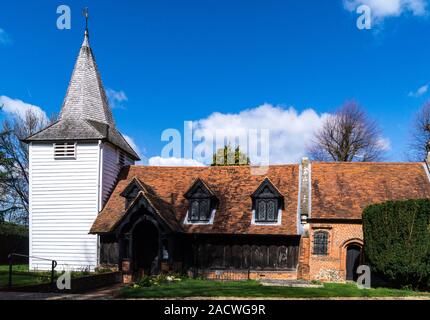 L'église St Andrew's log, Greensted, Essex, Angleterre Banque D'Images