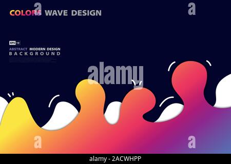 Abstract colorful rainbow conception ondulée d'un minimum d'arrière-plan décoratif. Utiliser pour imprimer des affiches, illustrations, conception de modèles, ad. illustration vector eps10 Illustration de Vecteur