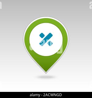 L'axe de la division d'une icône. Pointeur de carte. Les marqueurs de carte. Icône vecteur de destination. Symbole de position GPS. Les broches de cartographie EPS 10 icône fichier vecteur a la transparence Illustration de Vecteur