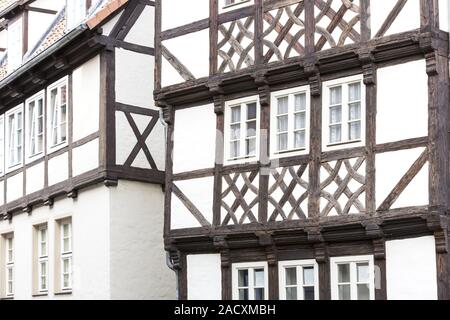 Maisons à colombages dans Quedlinbrug, Harz Banque D'Images