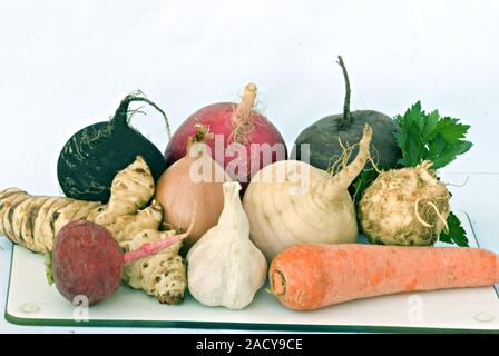 Différents légumes racine Banque D'Images