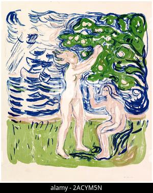 Edvard Munch, print, pour la cueillette des pommes, (Neutralia), 1915 Banque D'Images