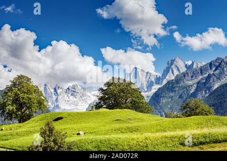 Pizzo badile - versant nord - Sciore Cengalo - Vallée Bregaglia - Swiss Banque D'Images