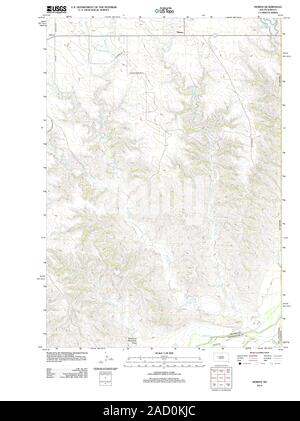 Carte TOPO USGS SD Dakota du Sud Howes 20120622 Restauration TM Banque D'Images