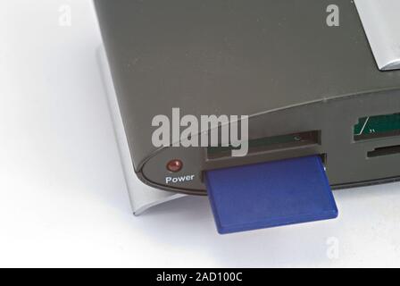 Rider avec la carte mémoire carte insérée Banque D'Images