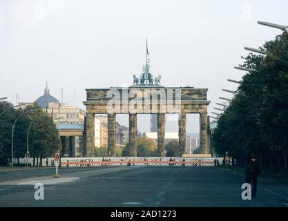 Certaines des dernières photos avec le mur de Berlin de l'Ouest côté allemand jours avant qu'il est tombé le 9 novembre 1989. Banque D'Images