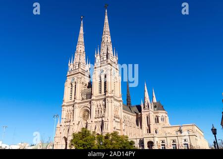 La célèbre cathédrale de Lujan dans la province de Buenos Aires, Argentine Banque D'Images