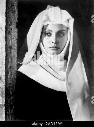 Sophia Loren, Portrait publicitaire pour le film non réalisé, "la religieuse de Monza', 1961 Banque D'Images