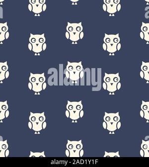 Modèle sans couture avec Bird Owl pour l'Halloween Banque D'Images