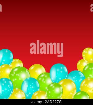 Définir des ballons colorés pour vos vacances Banque D'Images