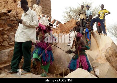 Pays Dogon : village de Yanda 2012 Tourougo Banque D'Images