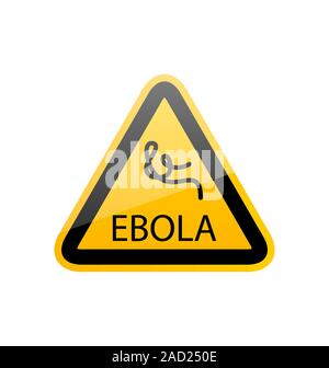 L'épidémie d'ebola, signe symbole de danger avertissement Banque D'Images