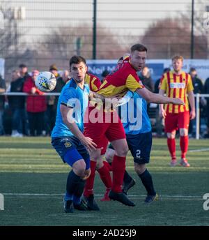 Glasgow, Ecosse, Royaume-Uni. 30 Novembre 2019 : Le Scottish Juniors 4ème coupe ronde entre Rossvale Juniors F.C et Auchinleck Talbot FC. Banque D'Images