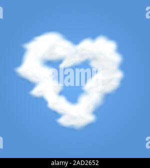 Coeur nuage - symbole d'amour. illustration Banque D'Images