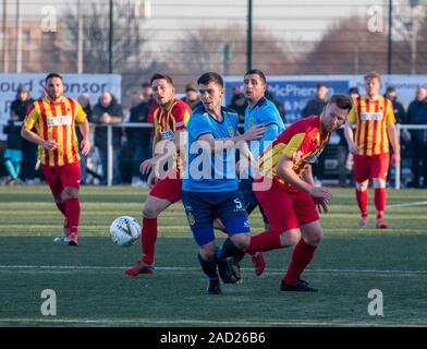 Glasgow, Ecosse, Royaume-Uni. 30 Novembre 2019 : Le Scottish Juniors 4ème coupe ronde entre Rossvale Juniors F.C et Auchinleck Talbot FC. Banque D'Images