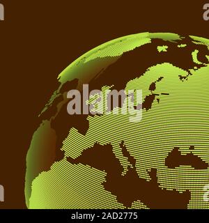 L'Afrique et l'Europe. Globe de la terre. Global business concept marketing. Style en pointillés. La conception de l'éducation, de la science, les présentations web. Illustration de Vecteur
