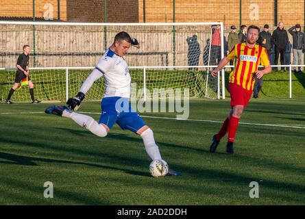 Glasgow, Ecosse, Royaume-Uni. 30 Novembre 2019 : Le Scottish Juniors 4ème coupe ronde entre Rossvale Juniors F.C et Auchinleck Talbot FC. Banque D'Images