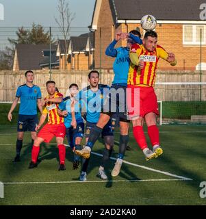 Glasgow, Ecosse, Royaume-Uni. 30 Novembre 2019 : Le Scottish Juniors 4ème coupe ronde entre Rossvale Juniors F.C et Auchinleck Talbot FC. Banque D'Images