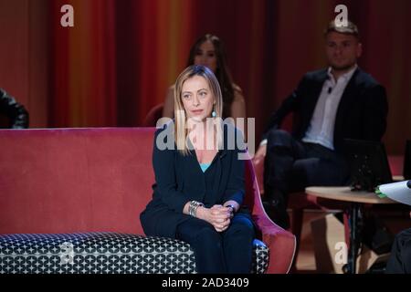 Giorgia Meloni assiste au 'Maurizio Costanzo Show' Banque D'Images