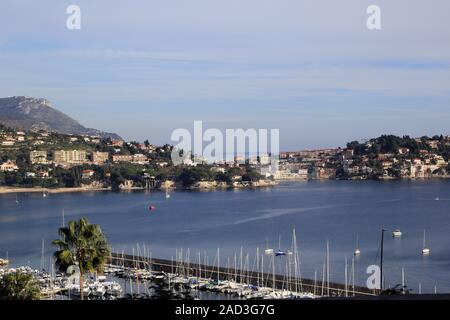 Mer Méditerranée, Côte d'Azur, port de Villefranche-sur-mer Banque D'Images