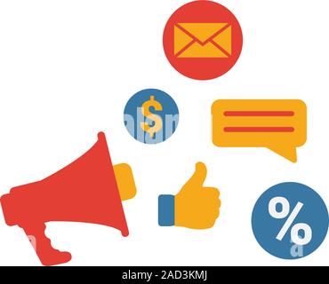 Le Marketing Internet icon set. Quatre éléments dans diférents styles à partir d'icônes marketing en ligne collection. Internet marketing créatif rempli d'icônes Illustration de Vecteur